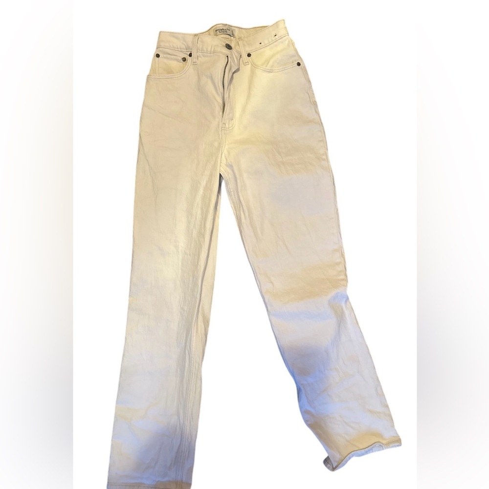 Abercrombie & Fitch ultra high waisted , straight leg